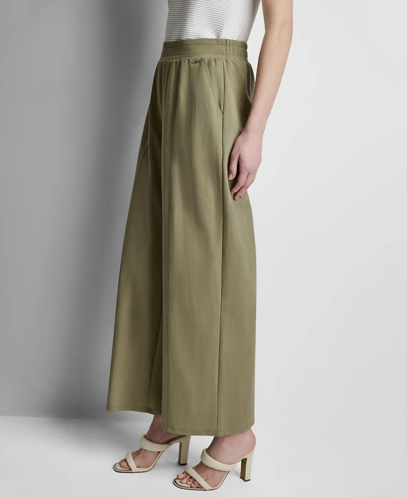 Dkny Women's Mini Logo Ewaist Pull-On Pants