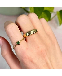 The Lovery Emerald Bezel Heart Ring 14K Gold