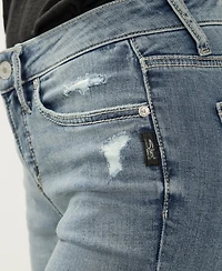 Silver Jeans Co. Women's Suki Mid Rise Luxe Stretch Capri