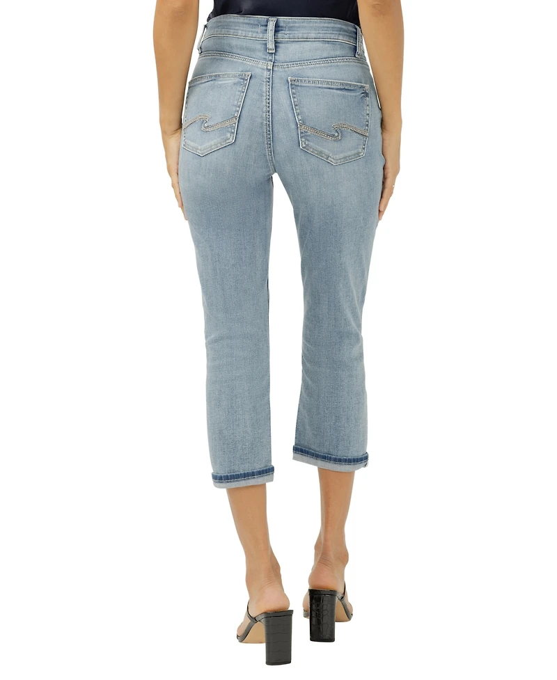 Silver Jeans Co. Women's Avery High Rise Luxe Stretch Capri