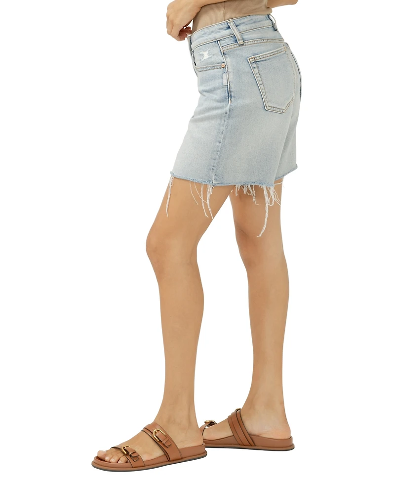 Silver Jeans Co. Women's Suki Mid Rise Long Shorts