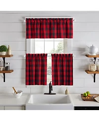 Farmhouse Living Holiday Buffalo Check Window Curtain Tier Set, 2 Piece