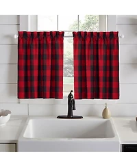 Farmhouse Living Holiday Buffalo Check Window Curtain Tier Set, 2 Piece