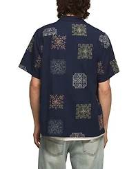 Lucky Brand Men's Novelty Camp Collar Shirt