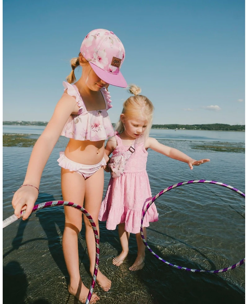 Draft - Deux par Girls' Flower Print Cap