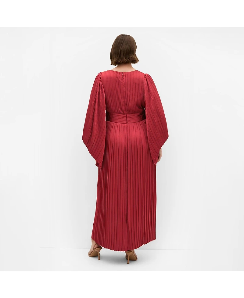 City Chic Women's Plus Carmina Pleat Maxi Dress