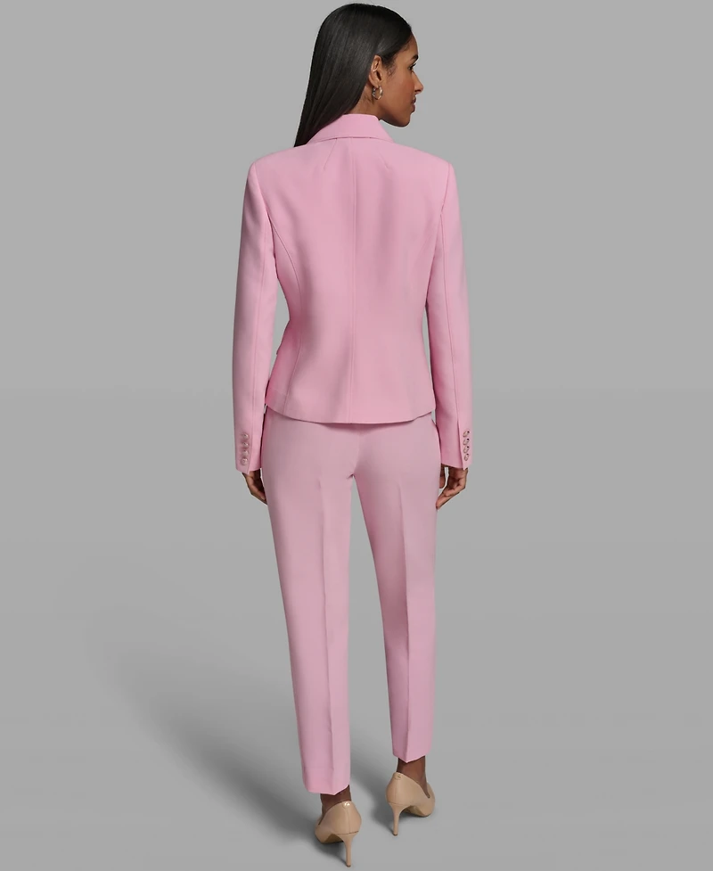 Karl Lagerfeld Paris Women's Cropped Collared Woven Jacket