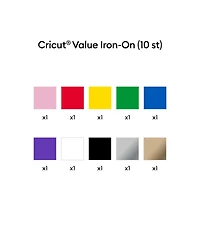 Cricut Value Iron-On, Rainbow Sampler - 12 in x 3 ft (10 ct)