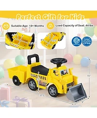 Mecale Kids Digger Ride on Truck with Shovel and Under-Seat Compartment
