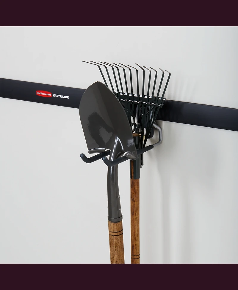 Rubbermaid FastTrack Wall Mounted Garage Storage Utility Multi Hook (4 Pack)