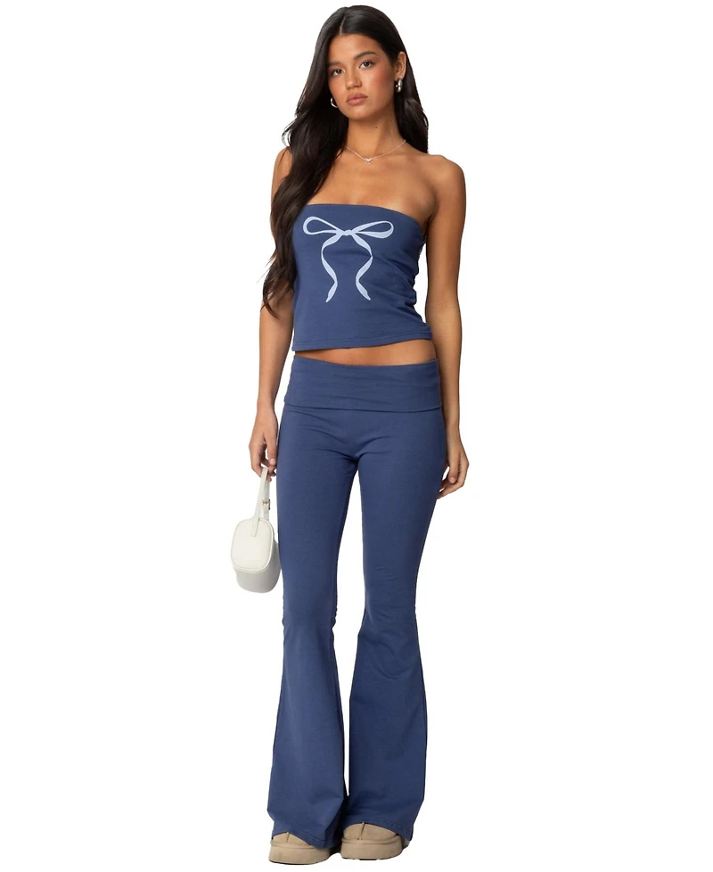 Edikted Women's Aiyana Bow Built Bra Tube Top