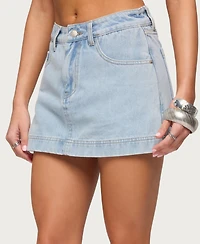 Edikted Women's Shanice Denim Mini Skort