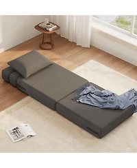 gaomon Folding Sofa Bed With Upgraded Pillow, Convertible Sleeper Chair- Modern Comfortable Sofa Bed Linen Fabric