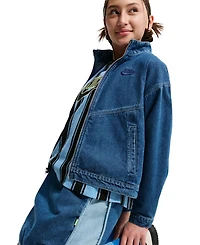 Nike Girls' 7-16 Sportswear Collection Pull-On Denim Skirt