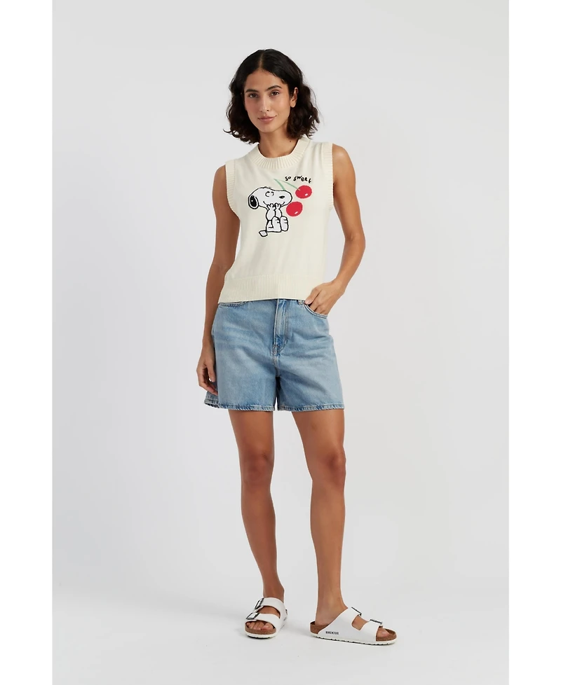 Chinti & Parker Women's Cotton Snoopy Cherry Tank