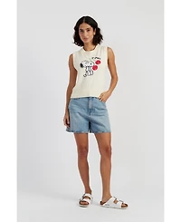 Chinti & Parker Women's Cotton Snoopy Cherry Tank
