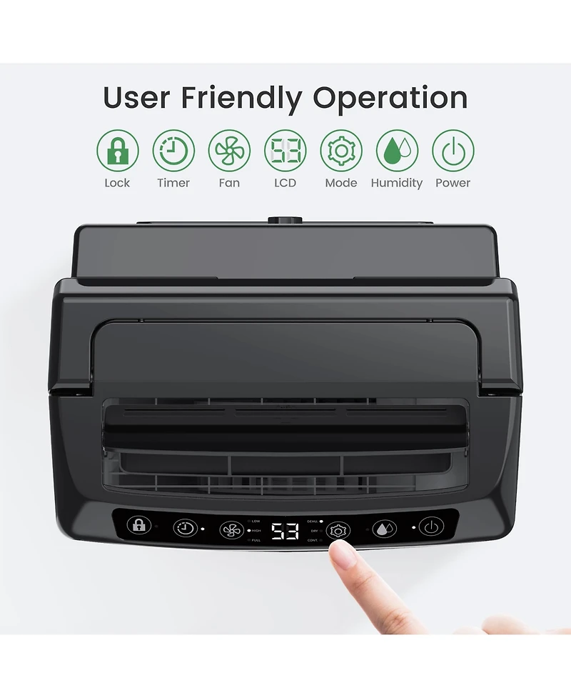 Waykar 2500 sq ft Dehumidifier for Basement – Intelligent Control, Auto Drain