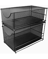 Sorbus 2-Tier Sliding Mesh Basket Drawers - Ideal for Countertop, Cabinet, Pantry, Under the Sink