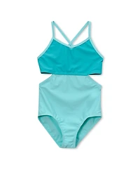 Lands' End Girls X-Back One Piece Swimsuit