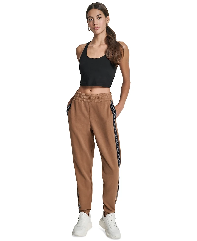 Dkny Women's Outline Logo High-Rise Jogger Pants