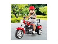 Slickblue Kids 6V Electric 3-Wheel Motorbike Ride-On with Light and Horn