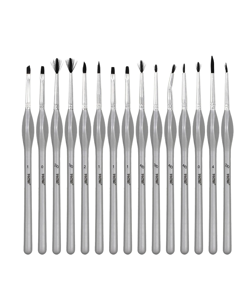 Pintar 15-Piece Fine Detail Paint Brushes for Acrylic Painting - Watercolors - Crafts - Models & Face Painting