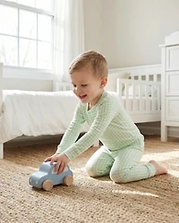 Motette Boys Pistachio Gingham Pajama Set - Toddler