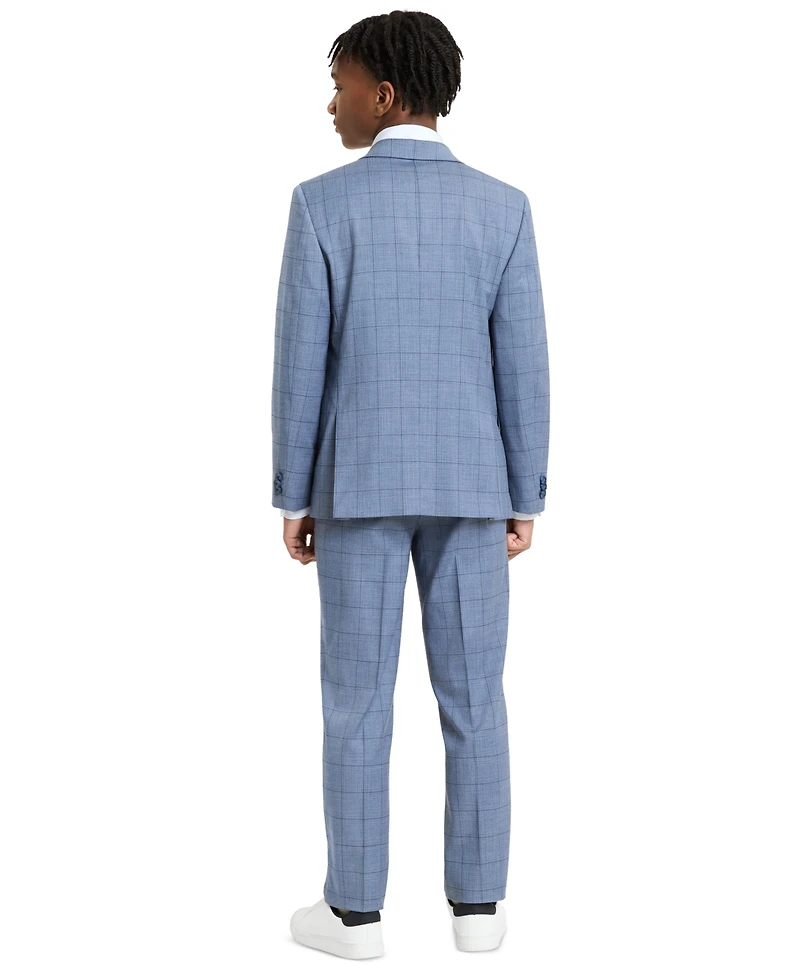 Michael Kors Boys' 8-20 Windowpane Suit, 2-Piece Set