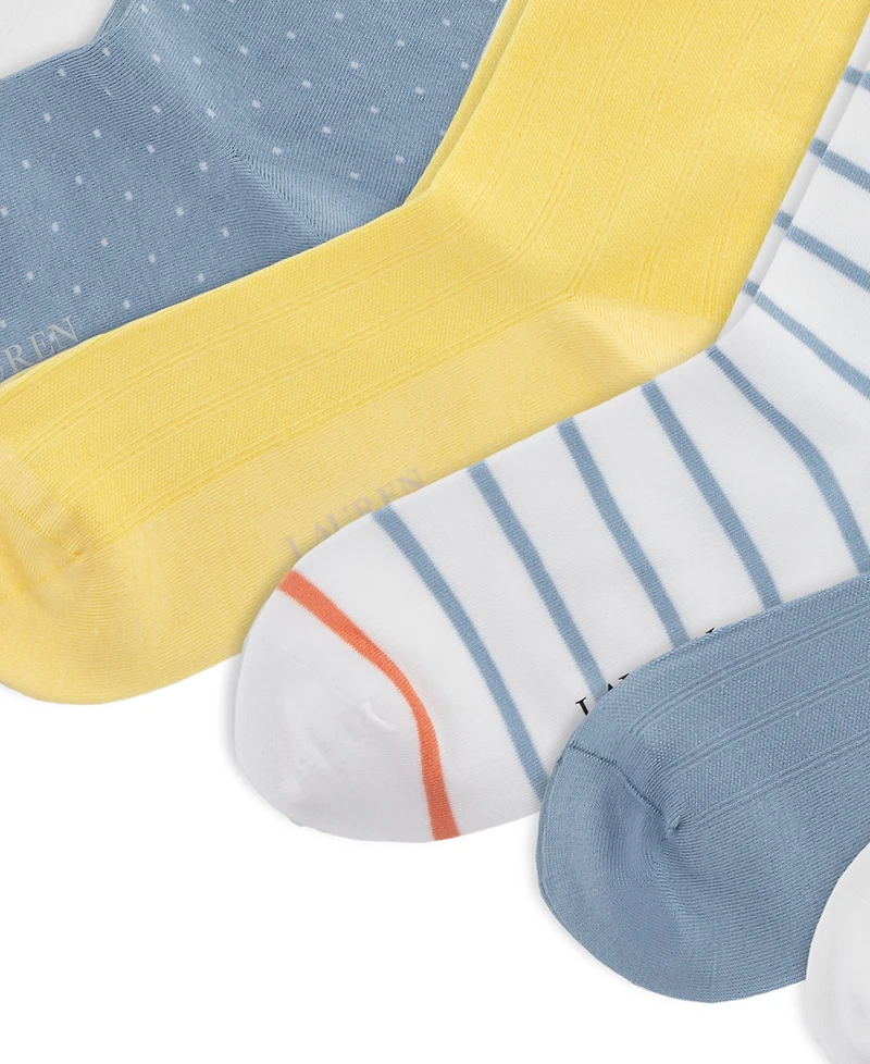 Lauren Ralph Lauren Women's Summer Stripes Socks, 6-Pack