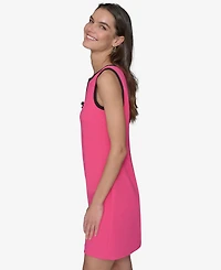 Karl Lagerfeld Paris Women's Contrast Trim Sheath Dress