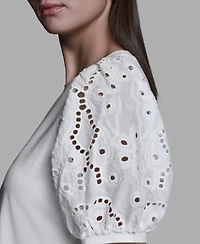 Bcbg Women's Crewneck Puff-Sleeve T-Shirt