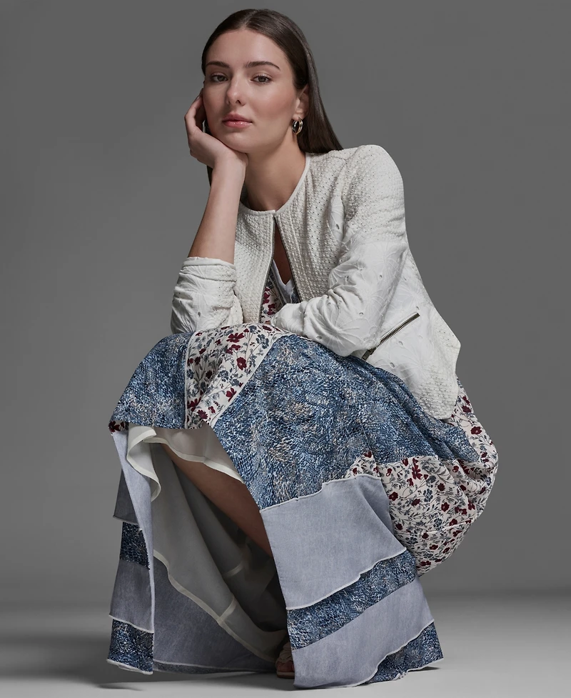 Bcbg Women's V-Neck Sleeveless Midi Dress