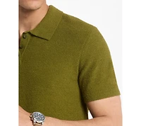 Michael Kors Men's Regular-Fit Boucle Sweater Polo Shirt