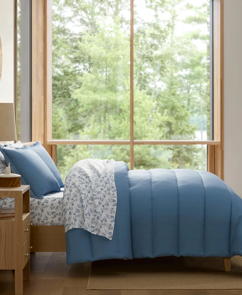 Eddie Bauer Connor Solid Channel Stitch 2-Pc. Comforter Set, Twin/Twin Xl