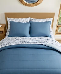 Eddie Bauer Connor Solid Channel Stitch 3-Pc. Comforter Set