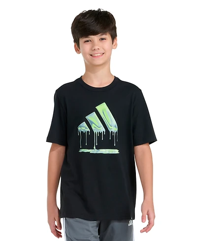 adidas Boys' 8-20 Short-Sleeve Chrome Dip Logo T-Shirt