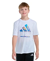 adidas Boys' 8-20 Short-Sleeve Chrome Dip Logo T-Shirt