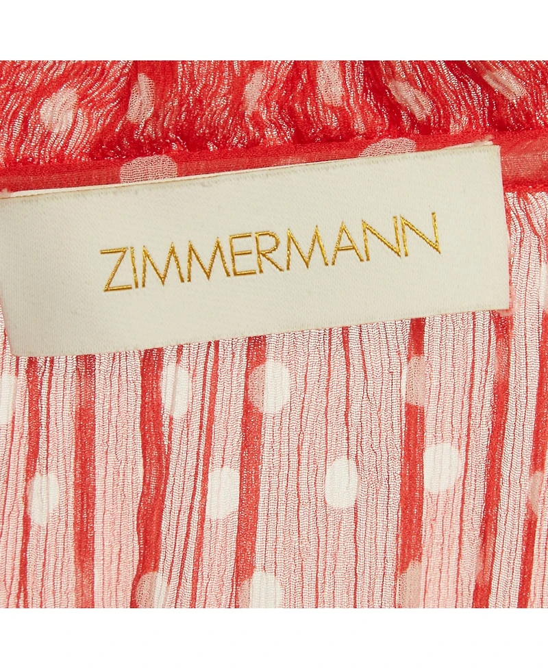 Pre-Owned Zimmermann Women's Polka Dots Silk Maxi Dress