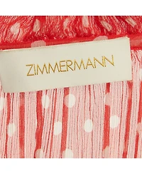 Pre-Owned Zimmermann Women's Polka Dots Silk Maxi Dress