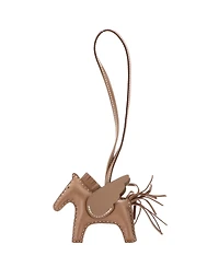 Pre-Owned Hermes Pm Monochrome Pegase Rodeo Bag Charm Leather