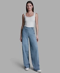 Bcbg Women's Elasticated Waistband Loose Fit Sailor Jeans