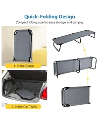 Mecale Outdoor Folding Camping Bed Cot for Sleeping, Hiking, Travel, Portable