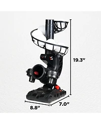 Furlihong Portable Baseball Pitching Machine with 4 Adjustable Angles and 3 Pitch Speeds Includes 9 Training Balls Battery