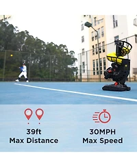 Furlihong Electronic Baseball Pitching Machine with Adjustable Speed & Angles, Includes 8 Dimpled Balls, Ac Adapter or Battery Powered for Beginners