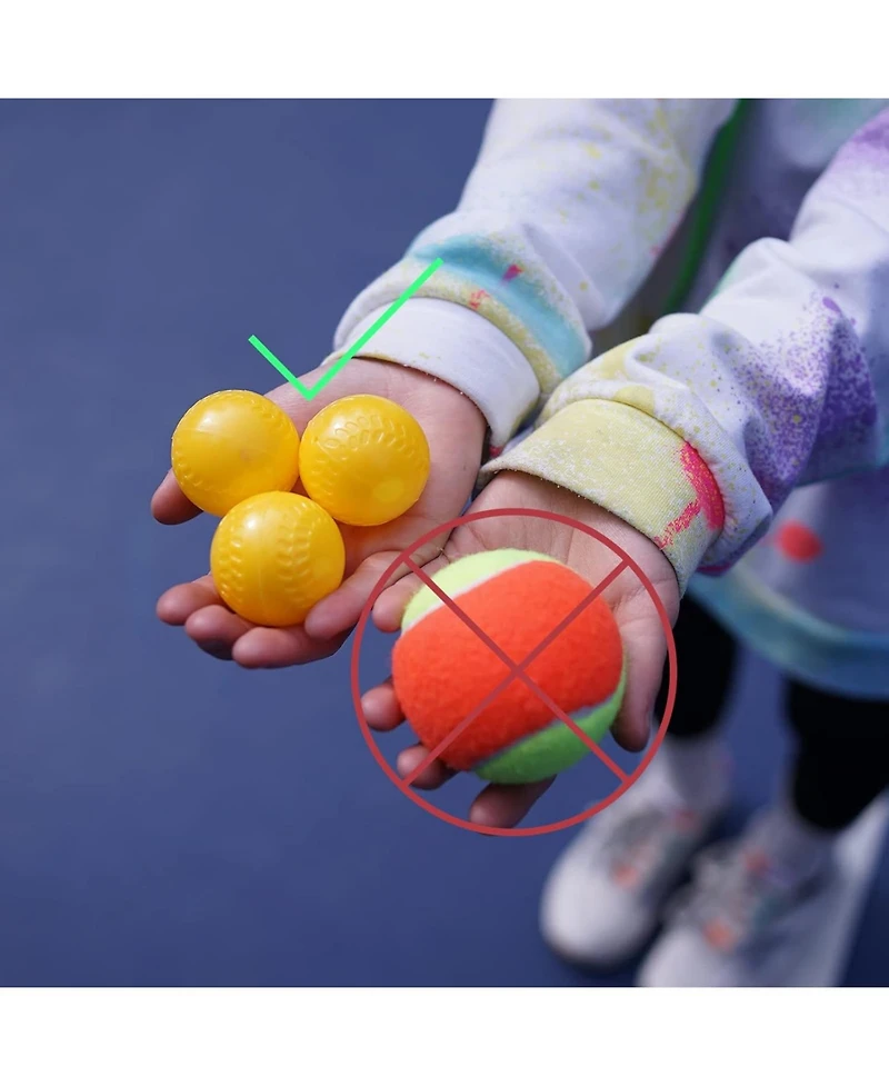 Furlihong Baseball Pitching Machine with 60 Ping Pong Balls, Adjustable Angles, Battery or Ac Powered for Hitting Accuracy