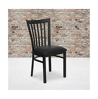 Emma+Oliver School House Metal Restaurant Dining Chair