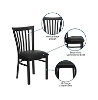 Emma+Oliver School House Metal Restaurant Dining Chair