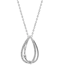 Macy's Diamond (1/3 ct. t.w.) Pendant Necklace in 14k White Gold White Rhodium