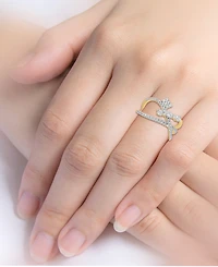 Macy's Diamond Ring (1/2 ct. t.w.) in 10k Yellow Gold White Rhodium