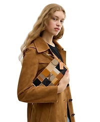 Coach Plaza Small Patchwork Signature Jacquard Shoulder Bag 25